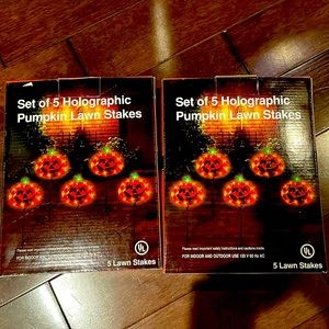 Set of two 5 pack Halloween lawn stakes